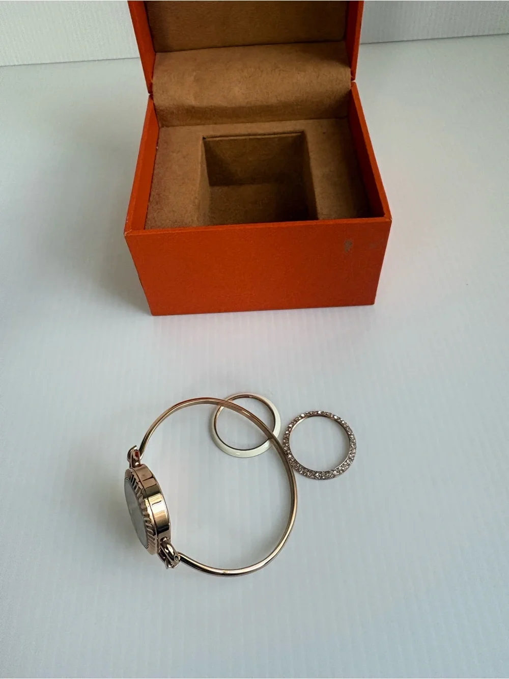 Tory Burch The Miller Rose Gold Stainless Steel Bangle Bracelet Watch TBW6015